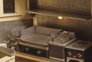 Cooking area. By the details, you would guess correctly that we each worked as short order cooks in our early years.